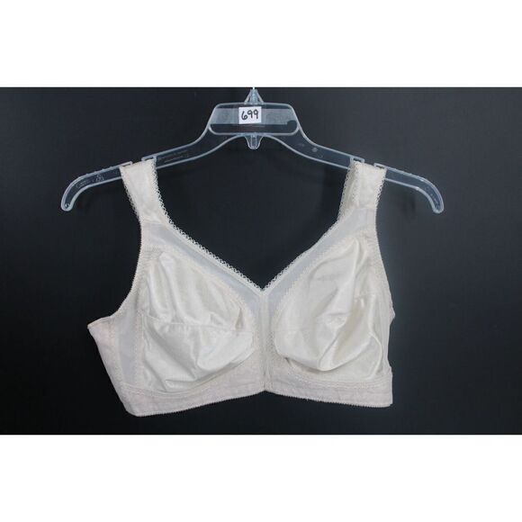 PLAYTEX BEIGE 18 HOUR BRA, SIZE 42C, #4693, WIRE FREE COMFORT STRAPS - Picture 8 of 9
